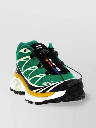 Salomon Mesh Upper Rubber Outsole Sneakers In Green