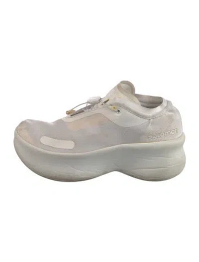 Pre-owned Salomon Mesh Wedge Sneakers In White