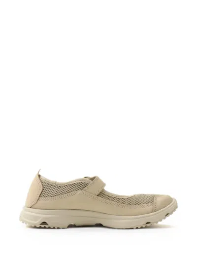 Salomon Mesh-panelled Buckle-strap Sneakers In Neutral