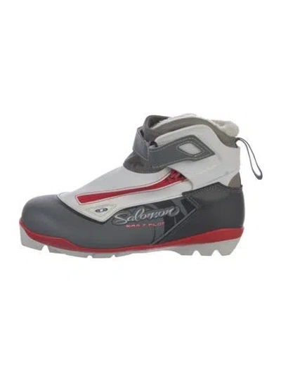 Pre-owned Salomon Nylon Colorblock Pattern Boots In Multi