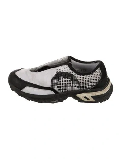 Pre-owned Salomon Nylon Colorblock Pattern Sneakers In Black