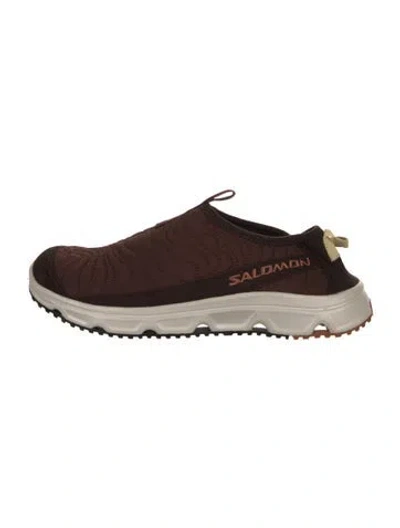 Pre-owned Salomon Nylon Sneakers In Brown
