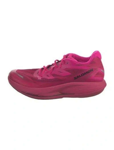 Pre-owned Salomon Nylon Sneakers In Pink