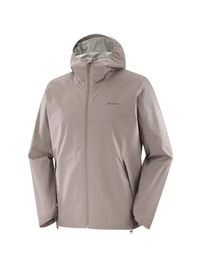 Salomon Outscape 2l Logo-print Hooded Jacket In Brown