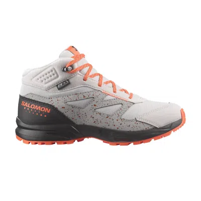 Pre-owned Salomon Outway Mid Cswp Junior 'lunar Rock Orange Speckled' | White | Kid's Size 1