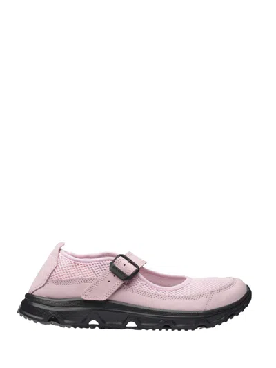 Salomon Pink Round-toe Sneakers