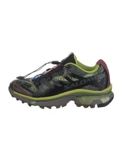 Pre-owned Salomon Printed Sneakers In Green