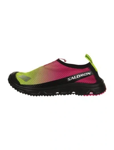 Pre-owned Salomon Printed Sneakers In Yellow