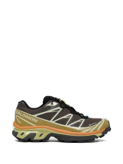 Salomon Quicklace Mesh Sneakers In Brown