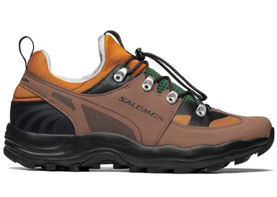 Pre-owned Salomon Raid Wind 75th Anniversary Sneakers In Golden Oak/acorn/black