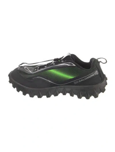 Pre-owned Salomon Rubber Graphic Print Sneakers In Black