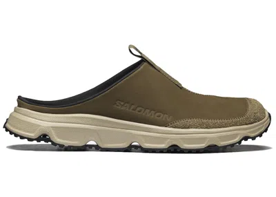 Pre-owned Salomon Rx Slide Leather Advanced Sneakers In Kangaroo/safari/black