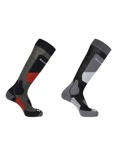 Salomon S/acess Panelled Ski Socks (pack Of Two) In Multi