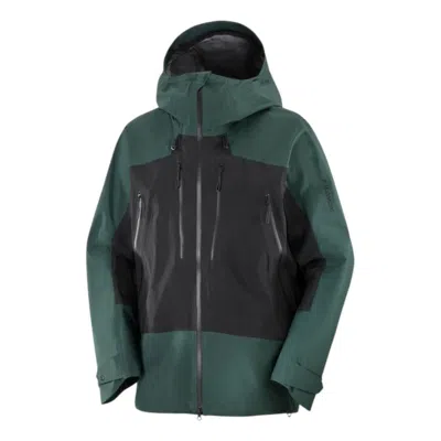 Salomon Scrambler Gore-tex Jacket 'green Gables Deep Black' In Multi