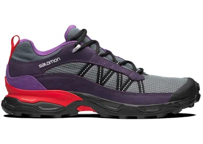 Pre-owned Salomon Shelter Low Sneakers In Stormy Weather/grape/goji Berry
