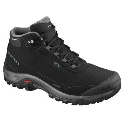 Pre-owned Salomon Shoes Trekking Men  Shelter Cs Wp 411104 Black