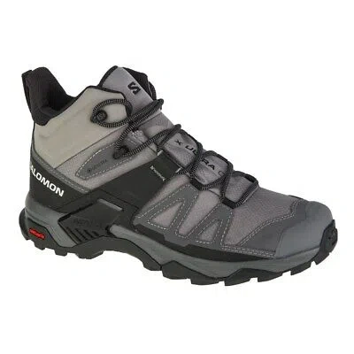 Pre-owned Salomon Shoes Trekking Men  X Ultra 4 Mid Gtx 474542 Grey In Gray