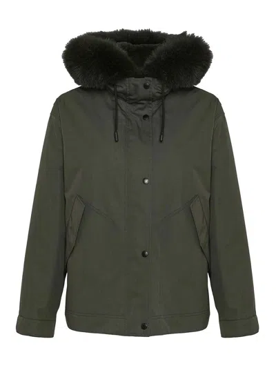 Salomon Short Parka In Brown