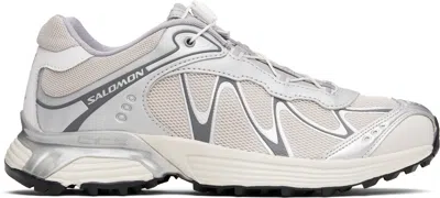 SALOMON SILVER & BEIGE XT-WHISPER SNEAKERS