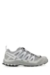 Salomon Silver Mesh And Synthetic Leather Xa Pro 3d Sneakers In Gray