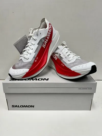 Pre-owned Salomon S/lab Phantasm 2 Unisex-sized Running Shoes In White/white/high Risk Red
