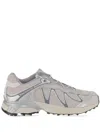 Salomon 'xt-whisper' Grey Sneakers With Printed Logo On The Side And Drawstring Closure In Gray