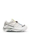 Salomon Mesh Panels Round Toe Rubber Sole Sneakers In White