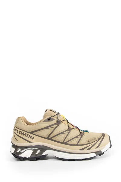 Salomon Xt-6 Tpu-trimmed Gore-tex Mesh Sneakers In Brown
