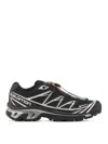 Salomon Mens Black Black Silver Xt-6 Gtx Quick-lace Mesh Low-top Trainers In Negro