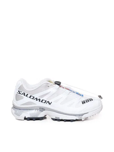 Salomon Mesh Upper Rubber Sole Sneakers In White+ebony+lunar Rock