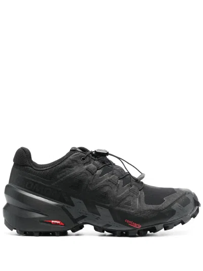 Salomon Lace Up Shoes Textured Sole Mesh Panels In Animal Print