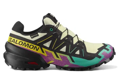 Pre-owned Salomon Speedcross 6 Goretex (women's) Sneakers In Transparent Yellow/black/waterfall