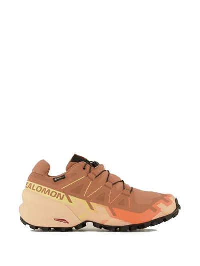 Salomon Brown Speedcross 6 Gtx Rugged Running Sneakers In Multi