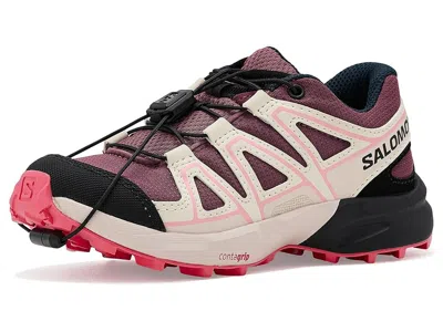 Salomon Speedcross (little Kid/big Kid) Kid's Shoes Nocturne/hushed Violet/rouge Red : 1.5 Little Kid M, Syn In Multi