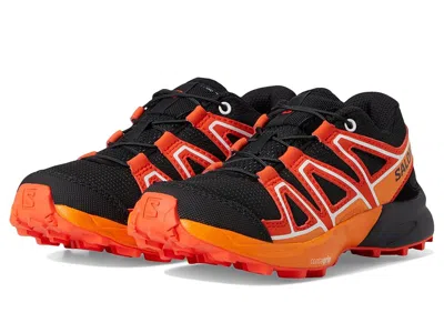 Salomon Speedcross (little Kid/big Kid) Kids Shoes Black/cherry Tomato/turmeric : 1 Little Kid M