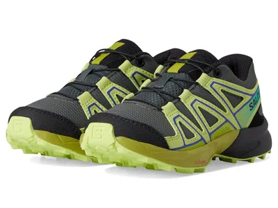 Salomon Speedcross (little Kid/big Kid) Kids Shoes Urban Chic/sharp Green/dark Citron : 1 Little Kid M In Gray