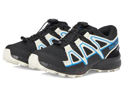 Salomon Speedcross Waterproof (little Kid/big Kid) Kids Shoes Black/vanilla Ice/french Blue : 5 Big Kid M