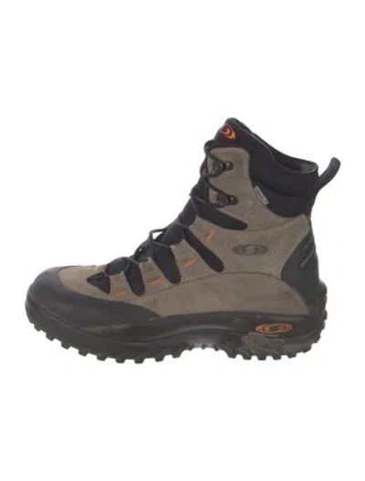 Pre-owned Salomon Suede Hiking Boots In Brown