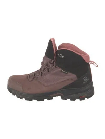 Pre-owned Salomon Suede Hiking Boots In Brown