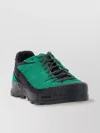 Salomon Suede Mesh Sneakers Pull Tab Rubber Sole In Green
