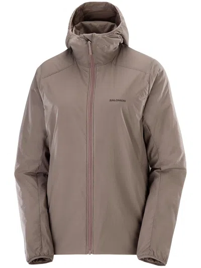 Salomon Taupe Mountain Flex Minimalist Trekking Jacket In Brown