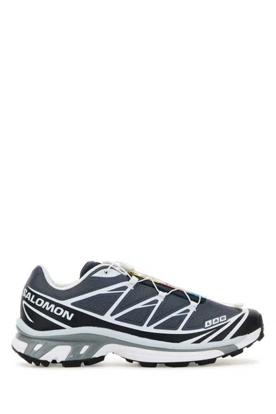 Salomon Two-tone Mesh And Fabric Xt-6 Sneakers In Gray