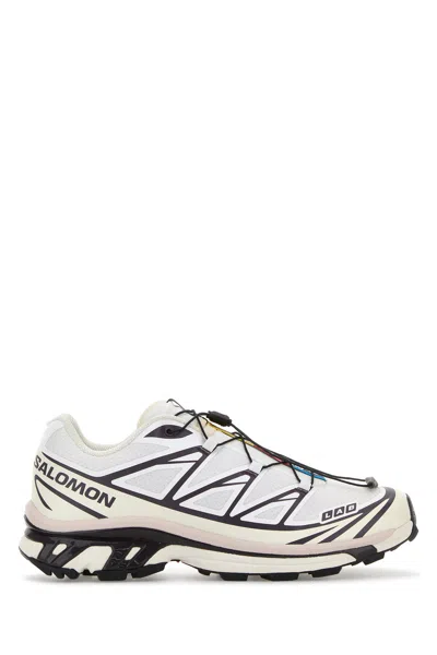 Salomon Two-tone Mesh And Fabric Xt-6 Sneakers In White