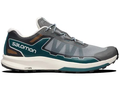 Pre-owned Salomon Ultra Raid Grey Sneakers In Vintage Kaki/quarry/mallard Blue
