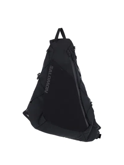 Salomon Unisex Polyamide Crossbody Bag In Black