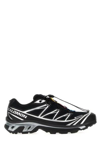 Salomon Unisex Xt-6 Gtx Trail Sneakers With Textile Lining And Rubber Outsole In Black