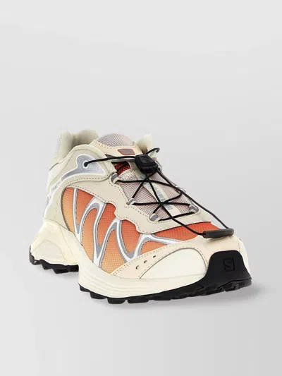 Salomon Xt-whisper Rubber-trimmed Ombré Mesh Sneakers In Cream