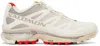Salomon White & Beige Xt-4 Og Sneakers In Vanilla/fiery Red/wh