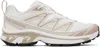 Salomon Xt-6 Expanse Panelled Mesh Sneakers In White / Rainy Day /