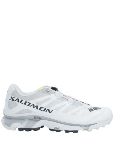SALOMON WHITE AND GREY XT4 SNEAKERS